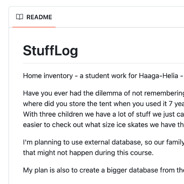 Stufflog
